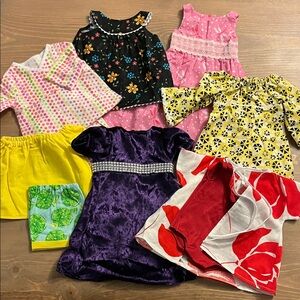 Lot of Handmade doll clothes- fits 18” doll